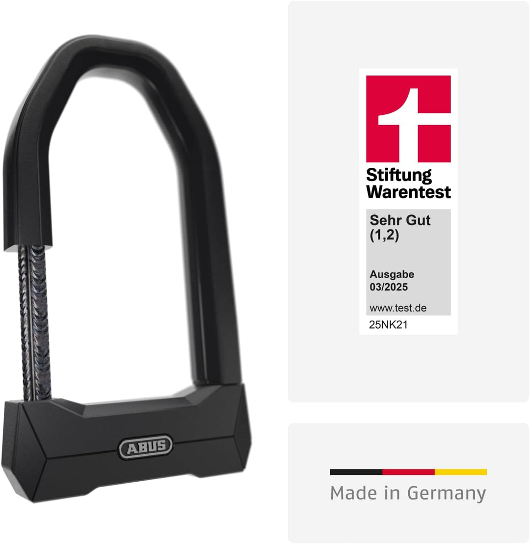 ABUS Bügelschloss Granit Super Extreme 2500/165HB230 - gegen Sägeangriffe mit Winkelschleifern spezi