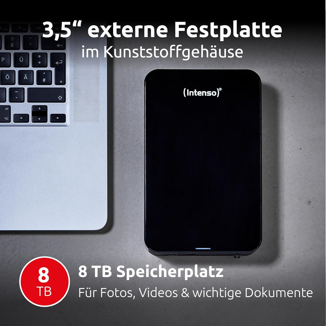Intenso 3,5" Desktop HDD 3.0 8TB Memory Center 8 TB Single, 8 TB Single