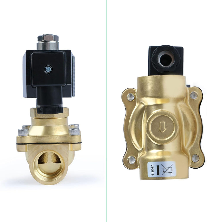 U.S. Solid Solenoid Magnetventil Messing G 3/4" 230V AC stromlos offen NO 0-10 bar, elektrisches Was