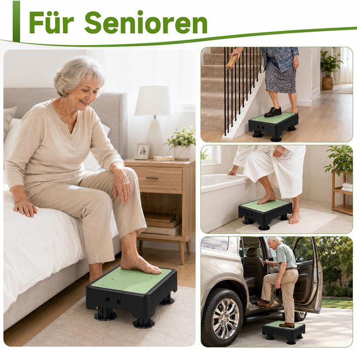 rutschfest Halbstufe, Nachleuchtende Trittstufe 3-Stufig Höhenverstellbarer Trittstufe Tragbare Trit