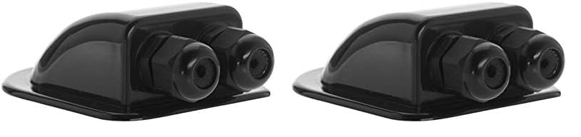 Offgridtec© Dachdurchführung 2-Fach Schwarz für Kabelaussendurchmesser 3-12mm für Wohnmobil Caravan