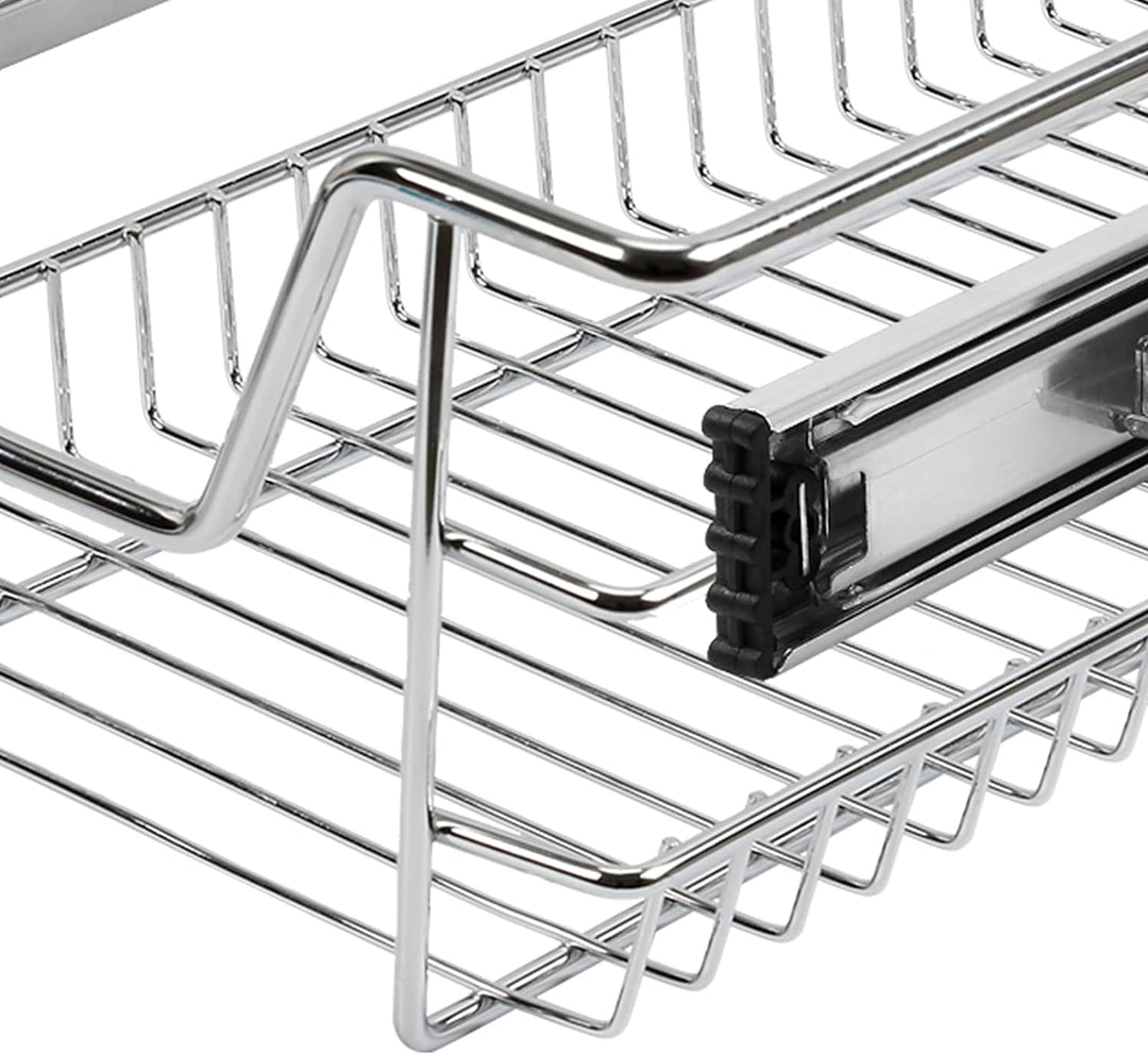 Eulenke Teleskopschublade 2X30cm Schrankauszug, Küchenschublade, Küchenschrank Küchenauszug mit Schi