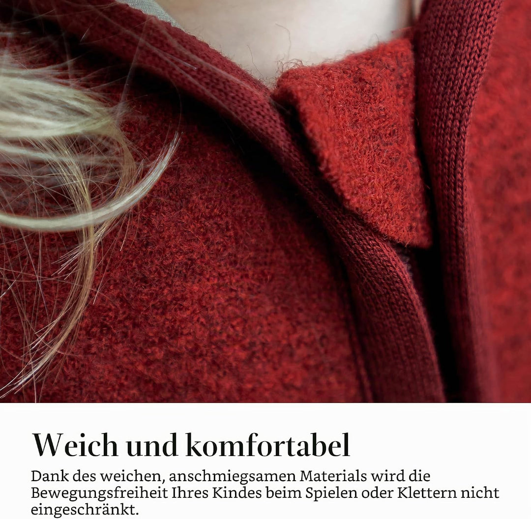 Ehrenkind® Walkjacke | Jacke für Kind aus Natur Schurwolle mit Reissverschluss | Walk Jacke für Baby