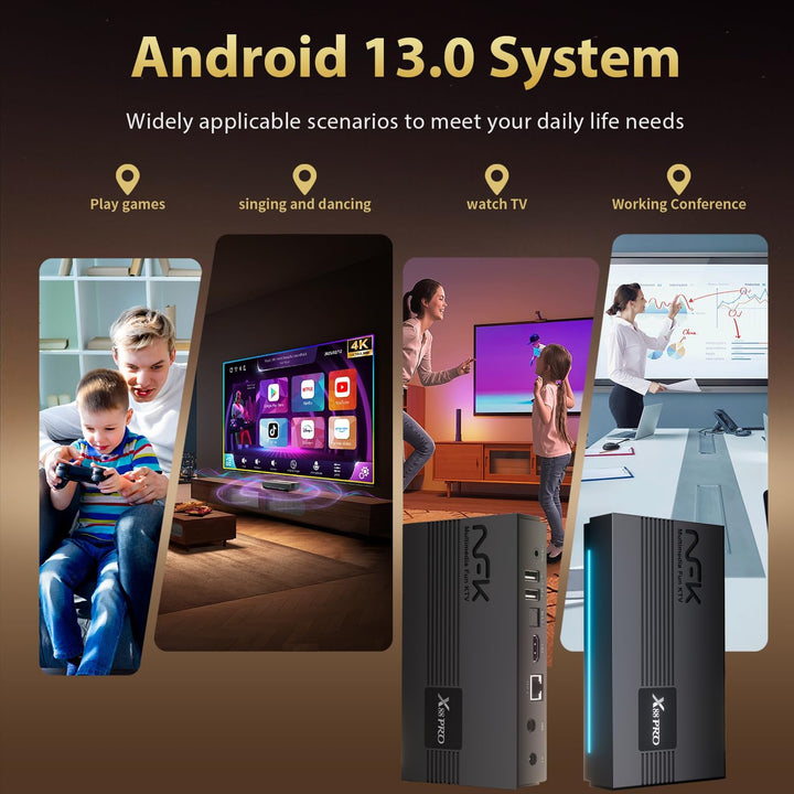 GREVA KTV Box Android 13.0, 8K Smart TV Box Android RK3528 Chipsatz Unterstützung WiFi6 HDR10 BT5.0