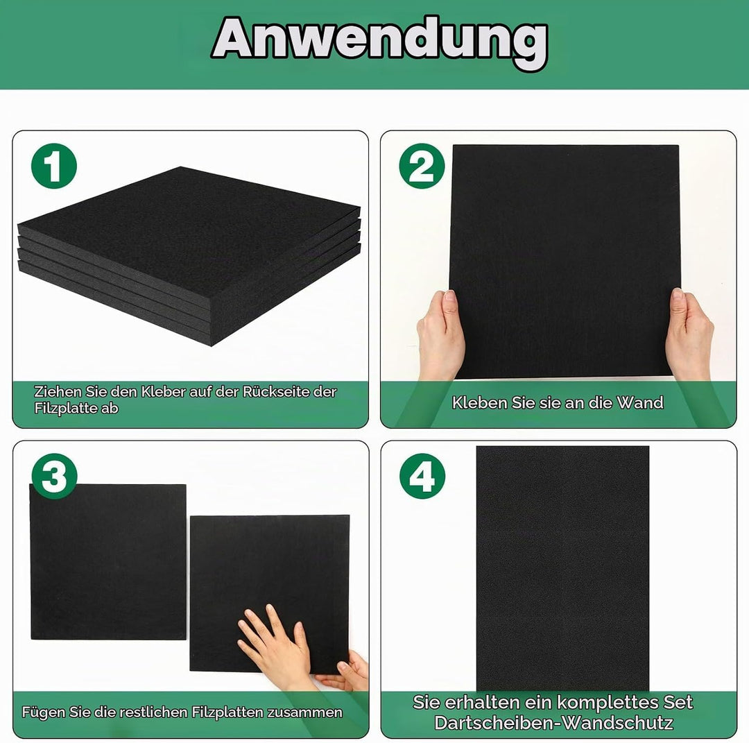 Dartboard Wandschutz Filz Selbstklebende Dartscheiben Umrandung Dartboard Filz Wandfliesen Umrandung