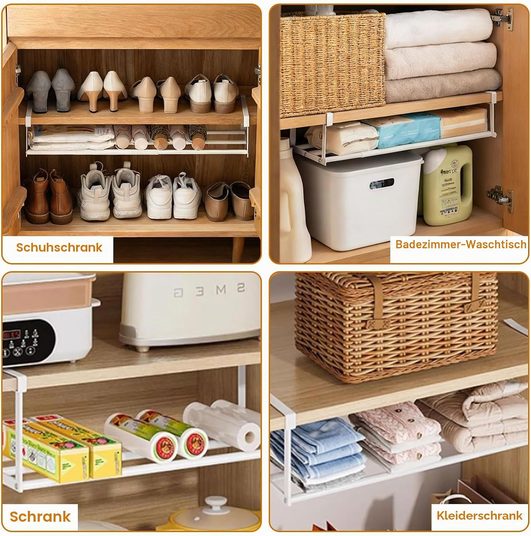 Hängendes Schuhregal Organizer Im Schrank, Erweiterbar Schrankregal, Verstellbarer 40-70cm, Schuhorg