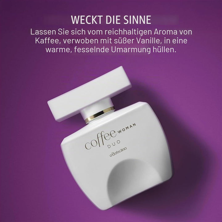 O Boticário Coffee Duo Woman Eau de Toilette, Long-Lasting, Woody, Coffee Fragrance Perfume for Wome