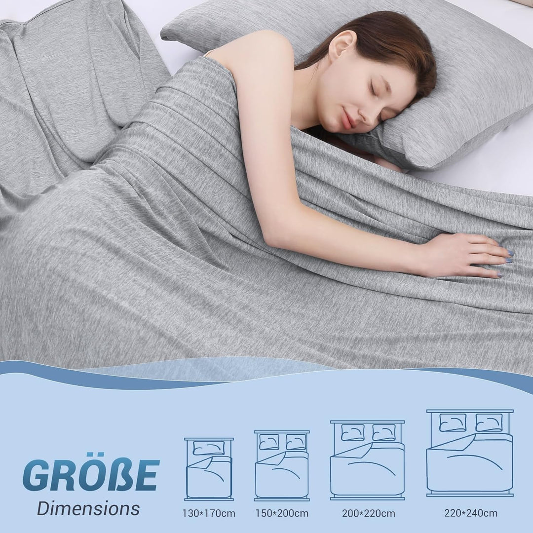 Elegear Kühldecke 130 x 170cm, Japanische Arc-Chill 3.0 Q-Max>0,5 Kühlfasern Selbstkühlende Sommerde