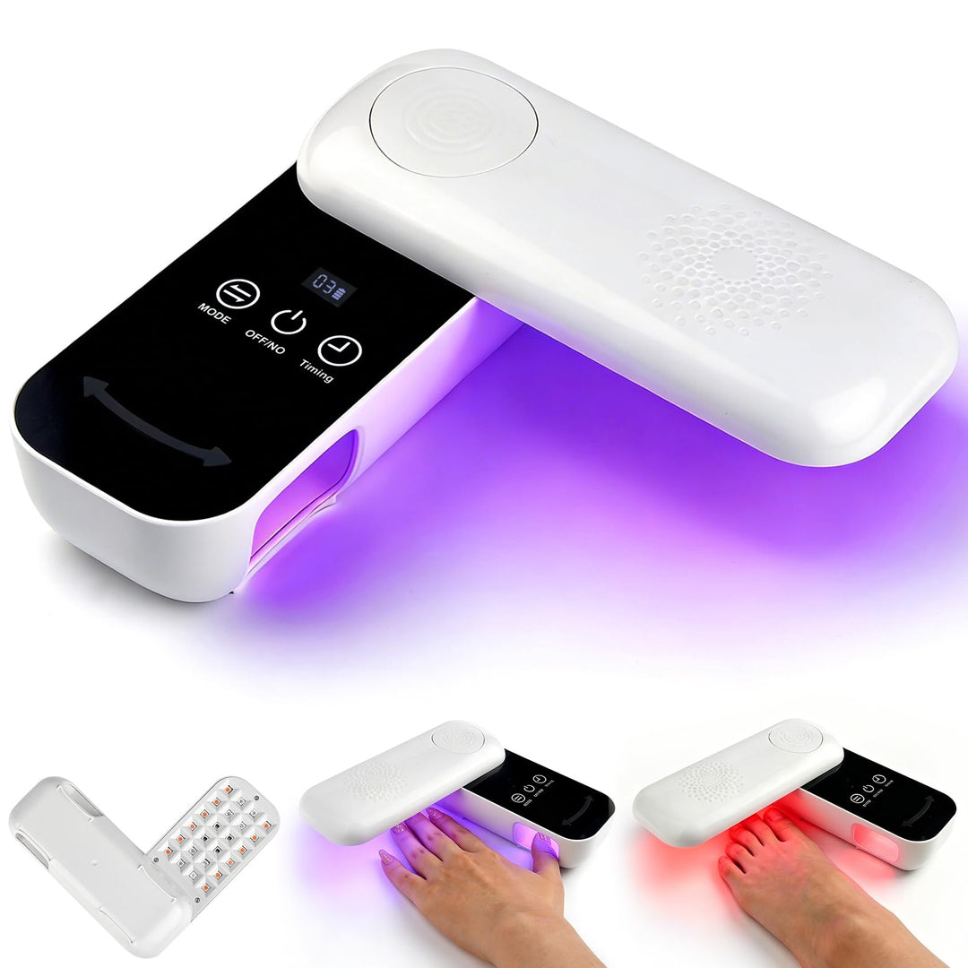 Nagelpilz Lasergerät, UV Lampe für Gelnägel, UV LED Nagellampe mit 36 Perlen 4 Lichtquellen 3 Timer