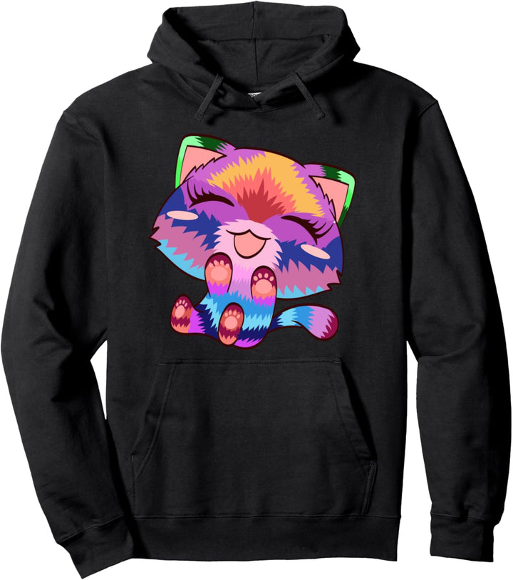 Rainbow Meow Katzen-Kollektion Pullover Hoodie