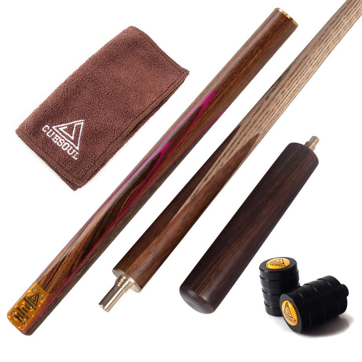 CUESOUL 57 Zoll Walnut 3/4 Stück Snooker Cue-18 Unzen D302 ohne Queue-Tasche, D302 ohne Queue-Tasche