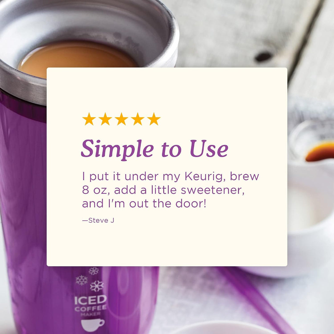ZOKU Iced Coffee Maker, Eiskaffee, Maker, Eiskaffeezubereiter, Violett, 325 ml, ZK121-PU, Violett