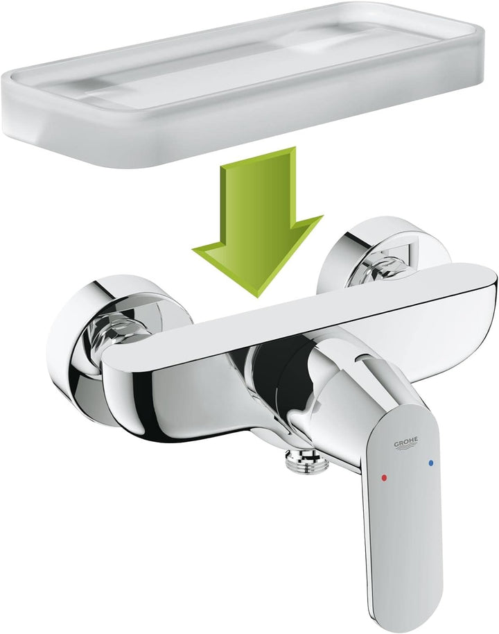 GROHE Eurosmart Cosmopolitan Badarmaturen - Einhand-Brausebatterie (DN 15, Wandmontage) chrom, 32837