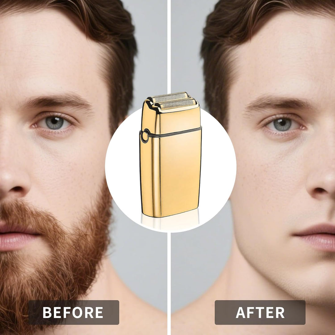 Ersatz-Rasierklinge kompatibel mit BaByl**sPRO Double FXFS2 - Metallfolie (Gold, 3er Pack), Gold, 3e