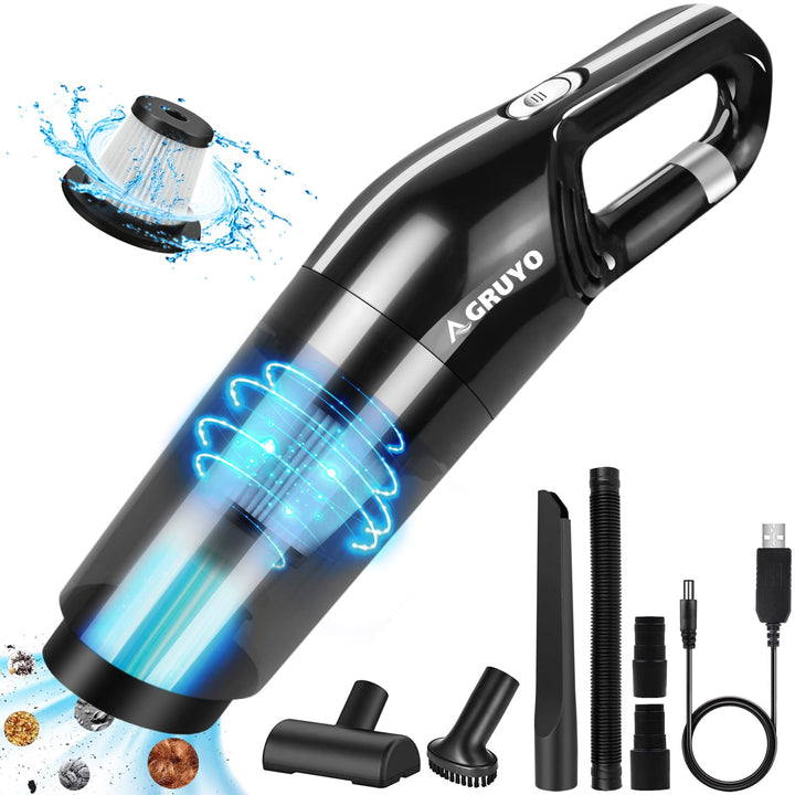 Akku Handstaubsauger, Auto Kabelloser Staubsauger, Multifunktionaler Handsauger mit Waschbar HEPA-Fi