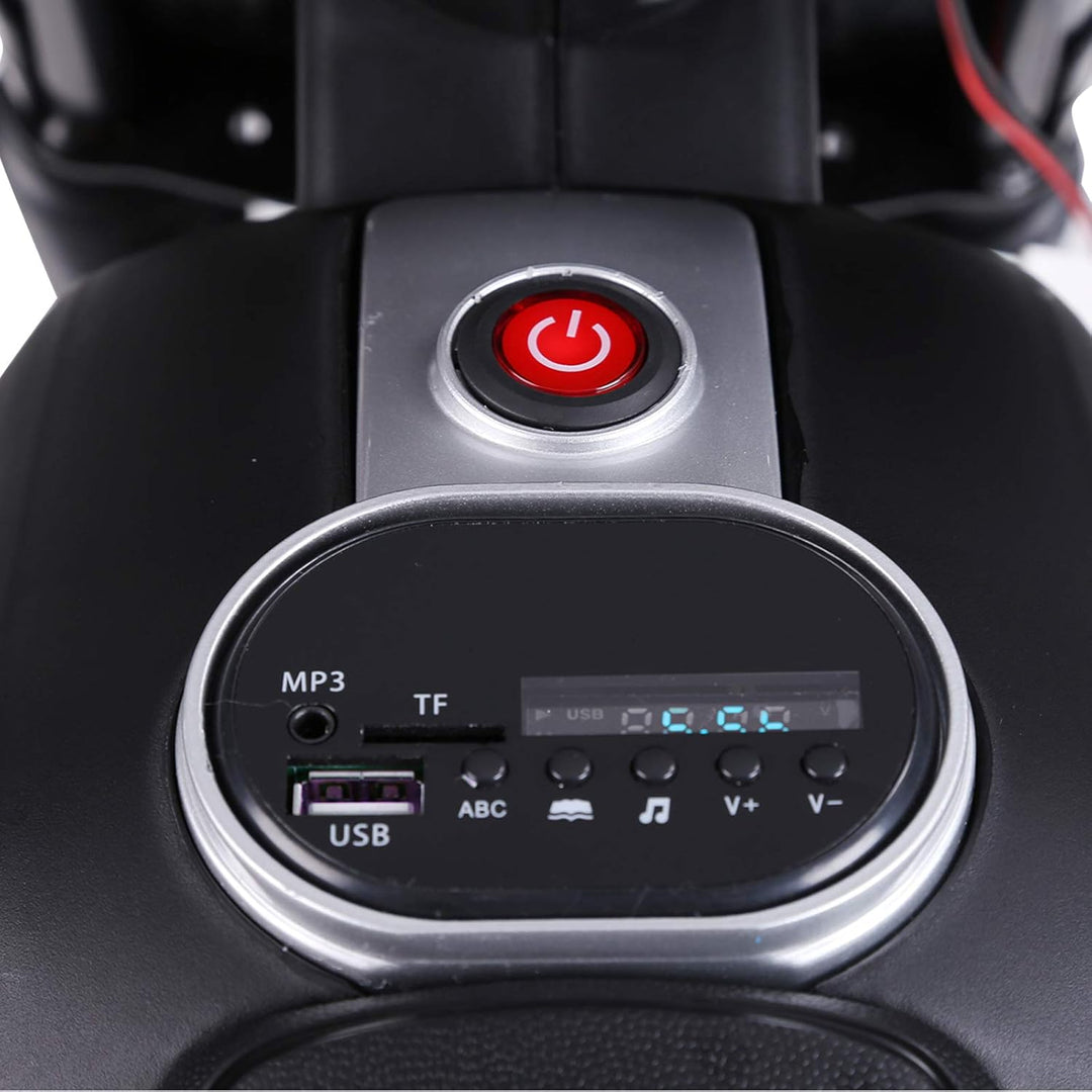 HOMCOM Kindermotorrad Kinder-Elektromotorrad Elektro-Motorrad für Kinder 3-6 Jahren Licht Musik MP3