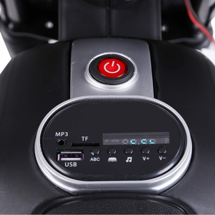 HOMCOM Kindermotorrad Kinder-Elektromotorrad Elektro-Motorrad für Kinder 3-6 Jahren Licht Musik MP3