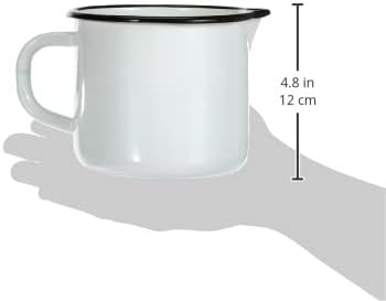 Karl Krüger Milchtopf, Stahl, 12 cm, Weiss