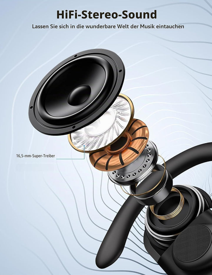 AUX 3,5mm Sport Kopfhörer Kabelgebunden für Xiaomi Redmi Note 14s 14 14Pro 15C Poco M7Pro,1,5m Kabel