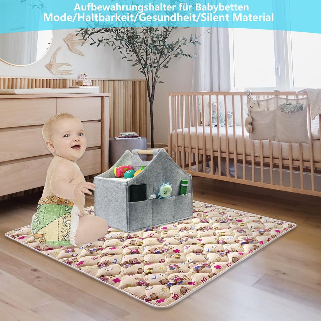 Baby Windel Caddy Organizer Korb tragbar Storage Bin gross Kindergarten Tasche mit Wechselbaren Fäch