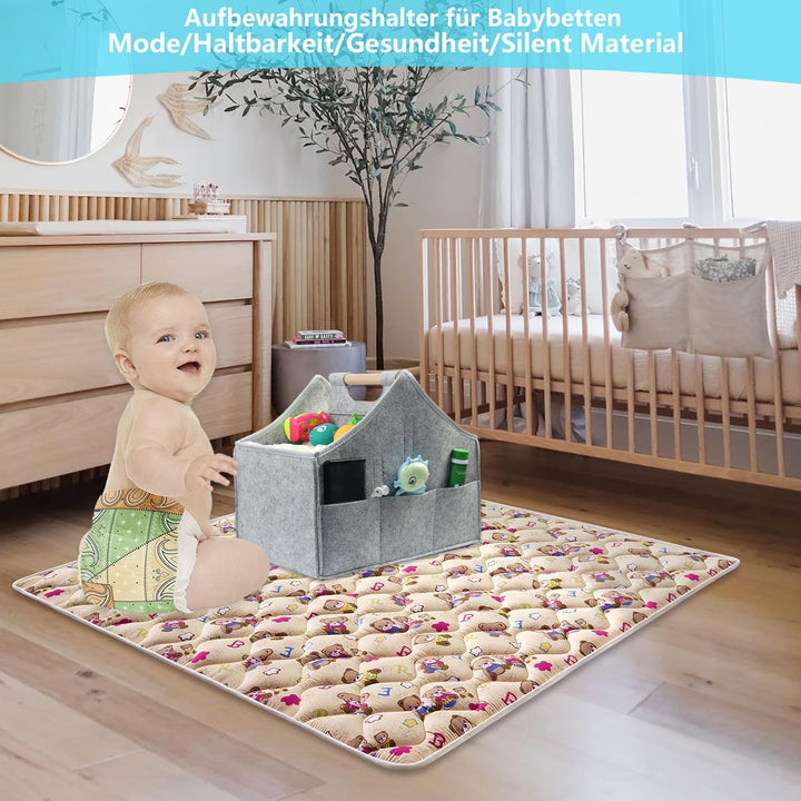 Baby Windel Caddy Organizer Korb tragbar Storage Bin gross Kindergarten Tasche mit Wechselbaren Fäch