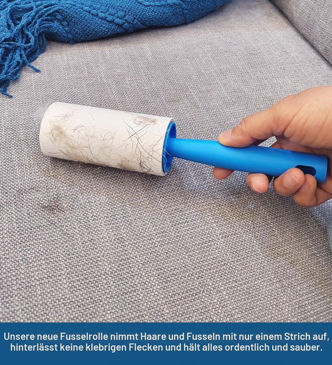 Extra Klebrig Fusselrolle für Tierhaare Kleidung 1000 Blatt,Fusselroller Tierhaarentferner Fusselbür