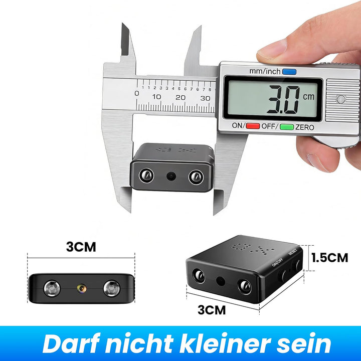 4K UHD Mini-Kamera – kabellose Kompaktkamera mit Akku, Nachtsicht, Bewegungserkennung, einfache EIN-