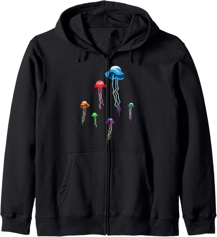 Farbige Quallen Kapuzenjacke