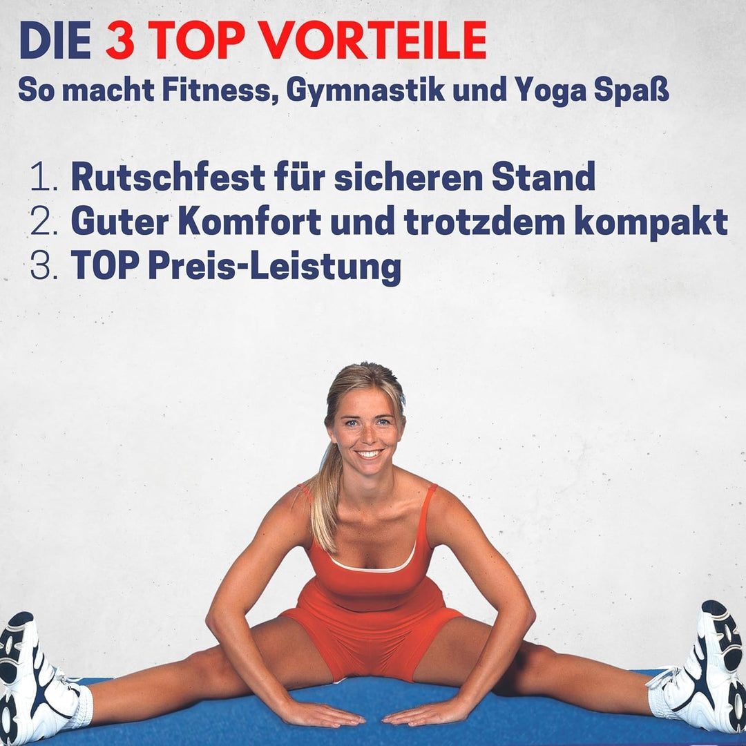 Best Sporting Yoga Matte 200 x 60 x 1,3 cm I Gymnastikmatte, ideal als Yogamatte, Fitness Matte oder