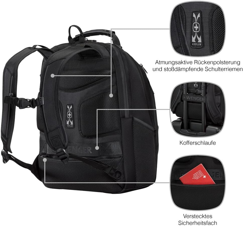 WENGER Legacy Laptop-Tasche, Notebook, Aktentasche, Organizer, Damen Herren, Büro Business-Reisen Un