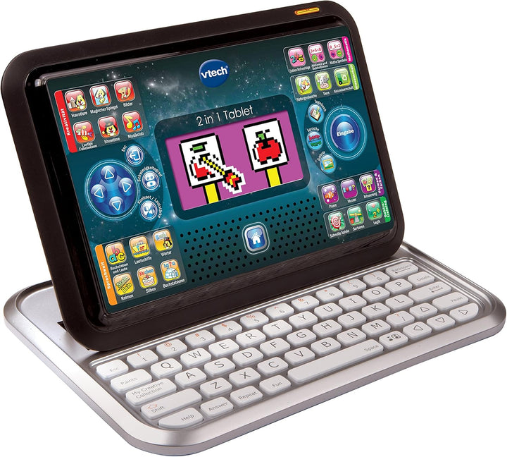 VTech 80-155504 Tablet 2-in-1, white/black, único Weiss/Black Single, Weiss/Black Single