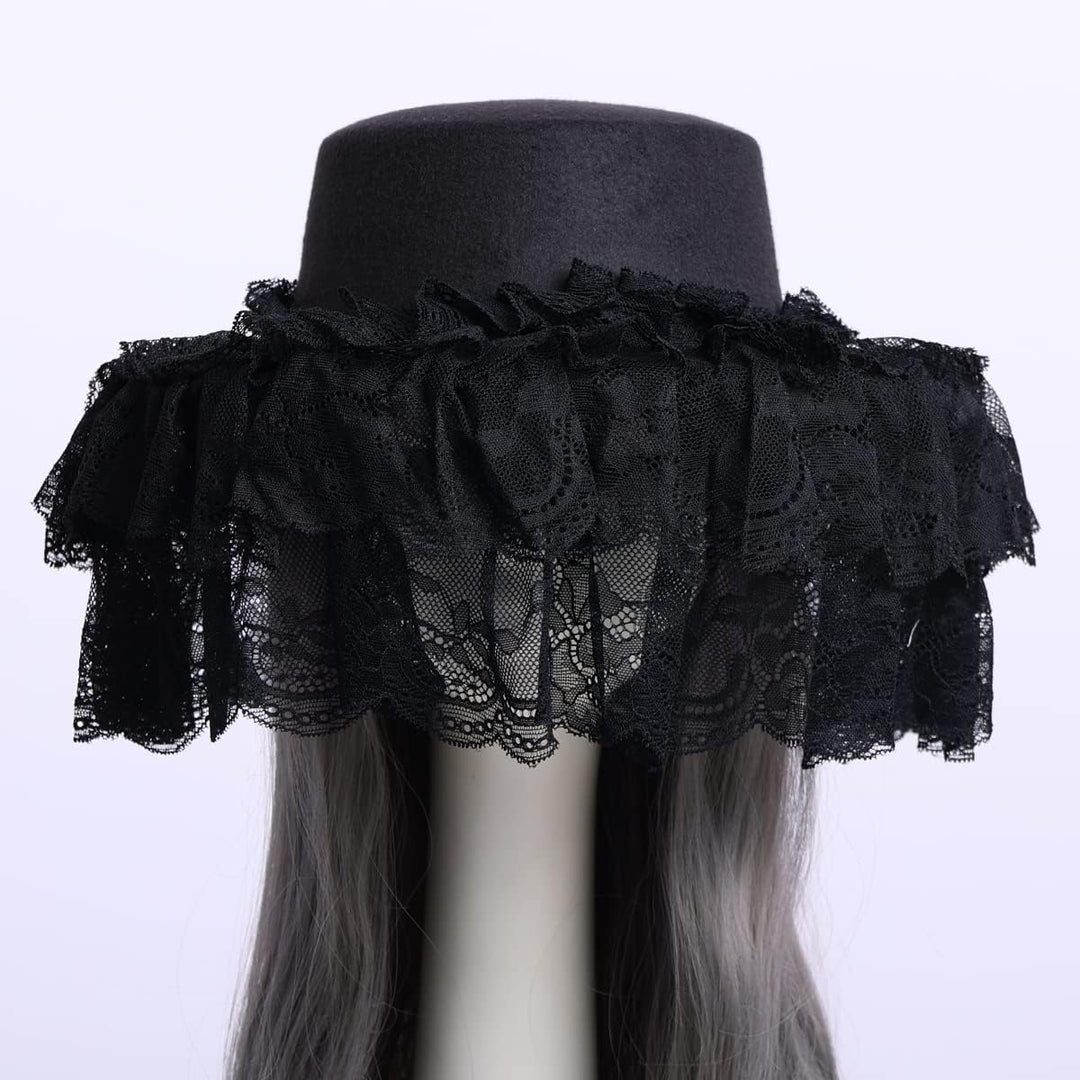 COSDREAMER Viktorianischer Hut für Damen, Gothic-Stil (Schwarz 1), Schwarz 1