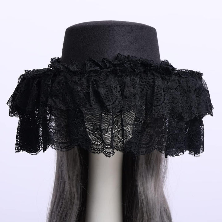 COSDREAMER Viktorianischer Hut für Damen, Gothic-Stil (Schwarz 1), Schwarz 1