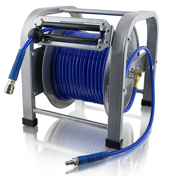 BITUXX® 30 Meter PU Schlauch Druckluft Schlauchtrommel Automatik Druckluftschlauchtrommel Trommel Au
