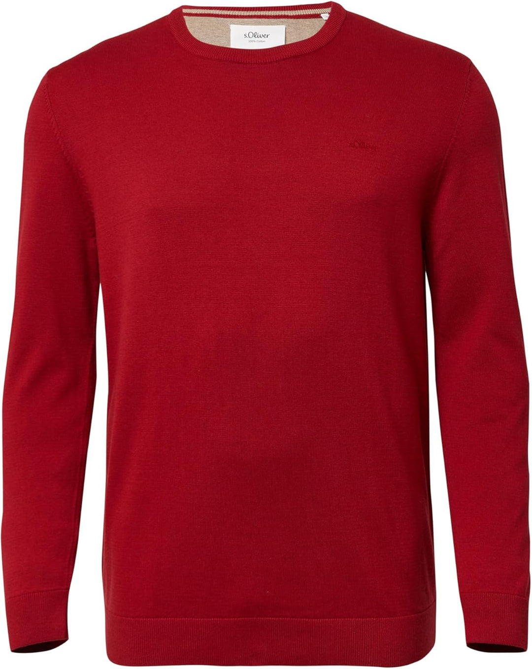 s.Oliver Pullover mit Crew Neck Herren 3XL 3626_rot, 3XL 3626_rot