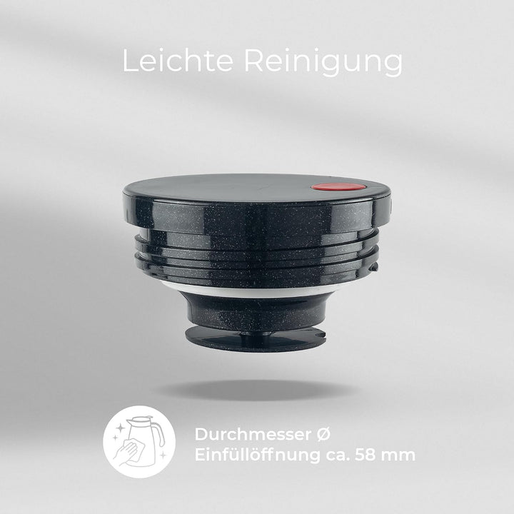 Rotpunkt Isolierkanne 760" 1,0l in schwarz, Edelstahl, 20 x 10 x 10 cm, Schwarz