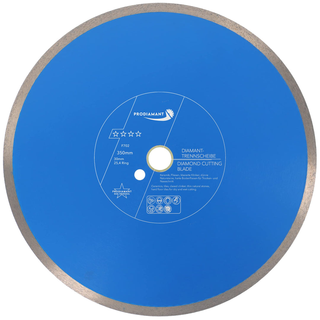 PRODIAMANT Profi Diamant-Fliesenscheibe Pro-Rim F702 350mm Bohrung 30mm mit Ring 25,4mm für Nassschn