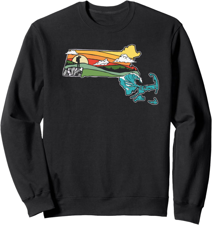 State of Massachusetts Pride Outdoor & Nature Graphic Sweatshirt