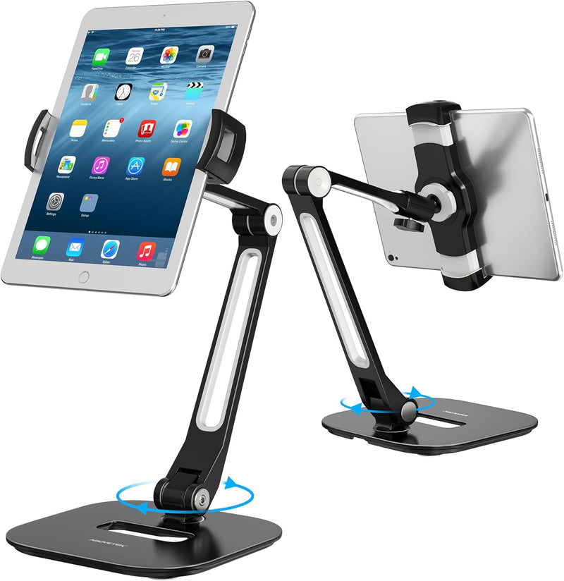 AboveTEK Tablet Ständer Höhenverstellbar Tablet Halterung Tisch, iPad Ständer Schwarz für iPad Mini