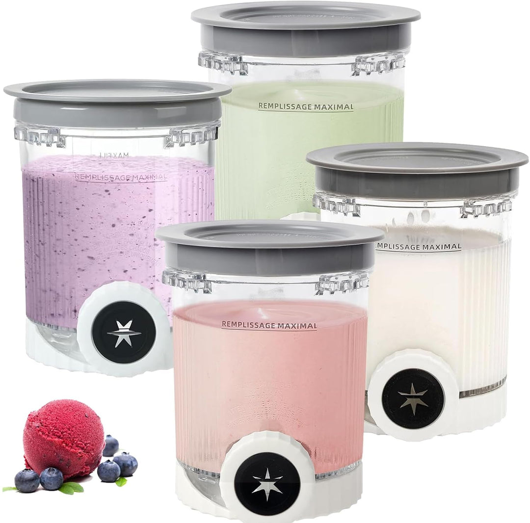 Behälter für Ninja Swirl, Tubs Zubehör für Die Eismaschinen Der Serien Creami NC700, NC701, NC701Q u