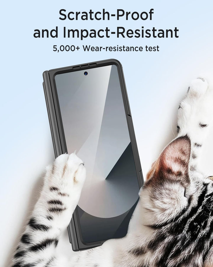 Miimall Magnetisch Hülle Kompatibel mit Samsung Galaxy Z Fold 6 Hülle mit S-Pen &Stifthalter, [Anti-
