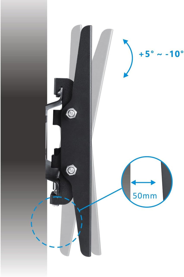 deleyCON Universal TV Monitor Wandhalterung 23"-42" Zoll (58-107cm) Neigbar - 35Kg - bis VESA 200x20