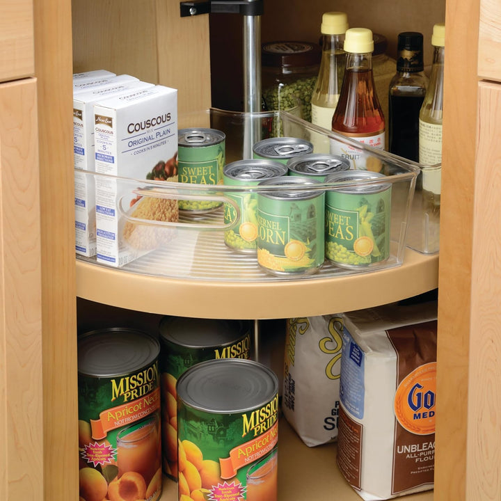 iDesign 62630EU Lazy Susan Schrank-Behälter 1/4, Durchsichtig, Farblos, Farblos