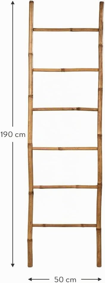 Bambus Leiter Kleiderständer Handtuchhalter Kleiderhalter Garderobe Handtuchleiter Dekoleiter 190cm