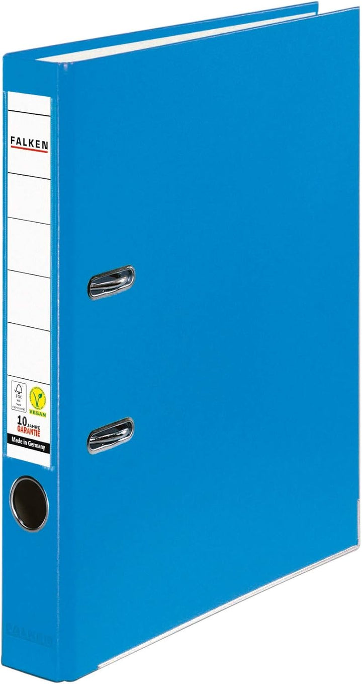 Original Falken 5er Pack PP-Color Kunststoff-Ordner. Made in Germany. 5 cm schmal DIN A4 Pastell-Far