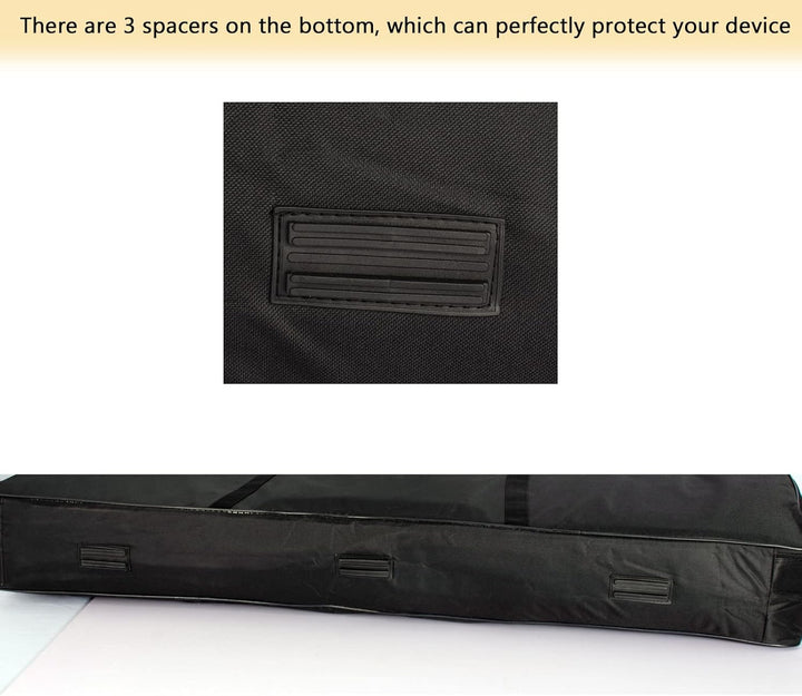 AKOZLIN Tragbare gepolsterte Tastatur-Tasche mit 88 Tasten, Masse: 137,4 x 17 x 33,5 cm, elektrische