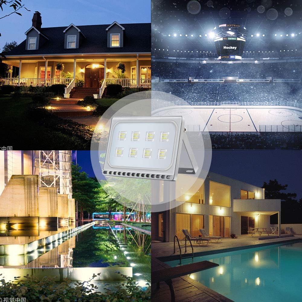 Viugreum 50W LED Strahler,LED Strahler Aussen, Superhell 4000LM LED Scheiwerfer, 6500k, IP67 Wasserf