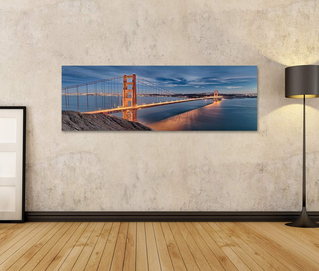 islandburner Bild auf Leinwand Golden Gate Bridge San Fracisco Stadt Bilder Wandbilder Poster Leinwa