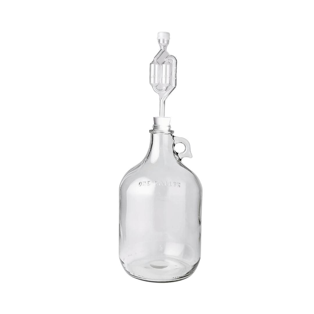 Home Brew 2118551 Ohio Weingärer aus Glas, inkl. Gummistopfen und Luftschloss, ca. 45 l