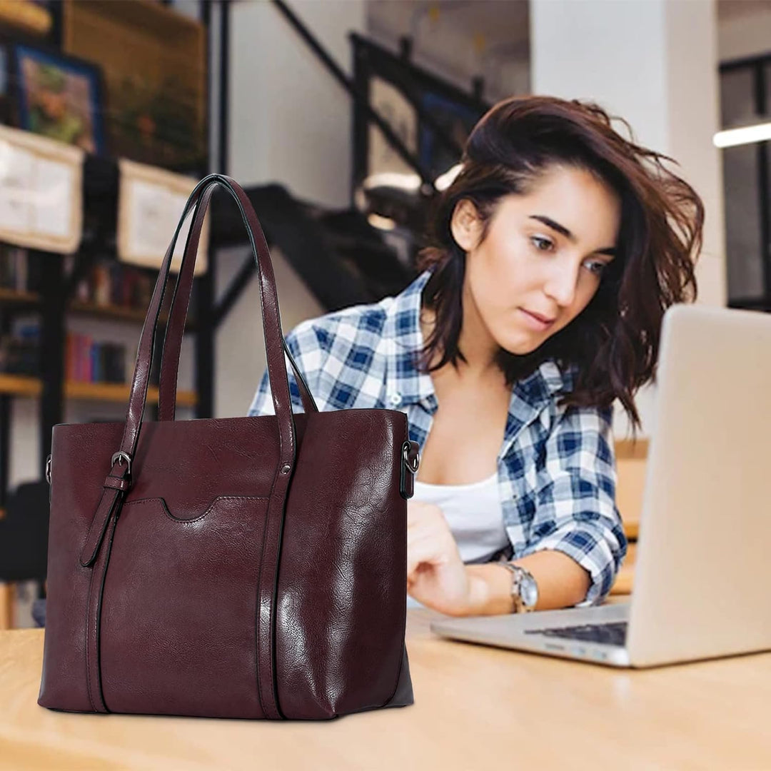 HAWEE Damen Crossbody Handtasche Grosse Shopper Umhängetasche Kunstleder Tote Schultertasche Mode He